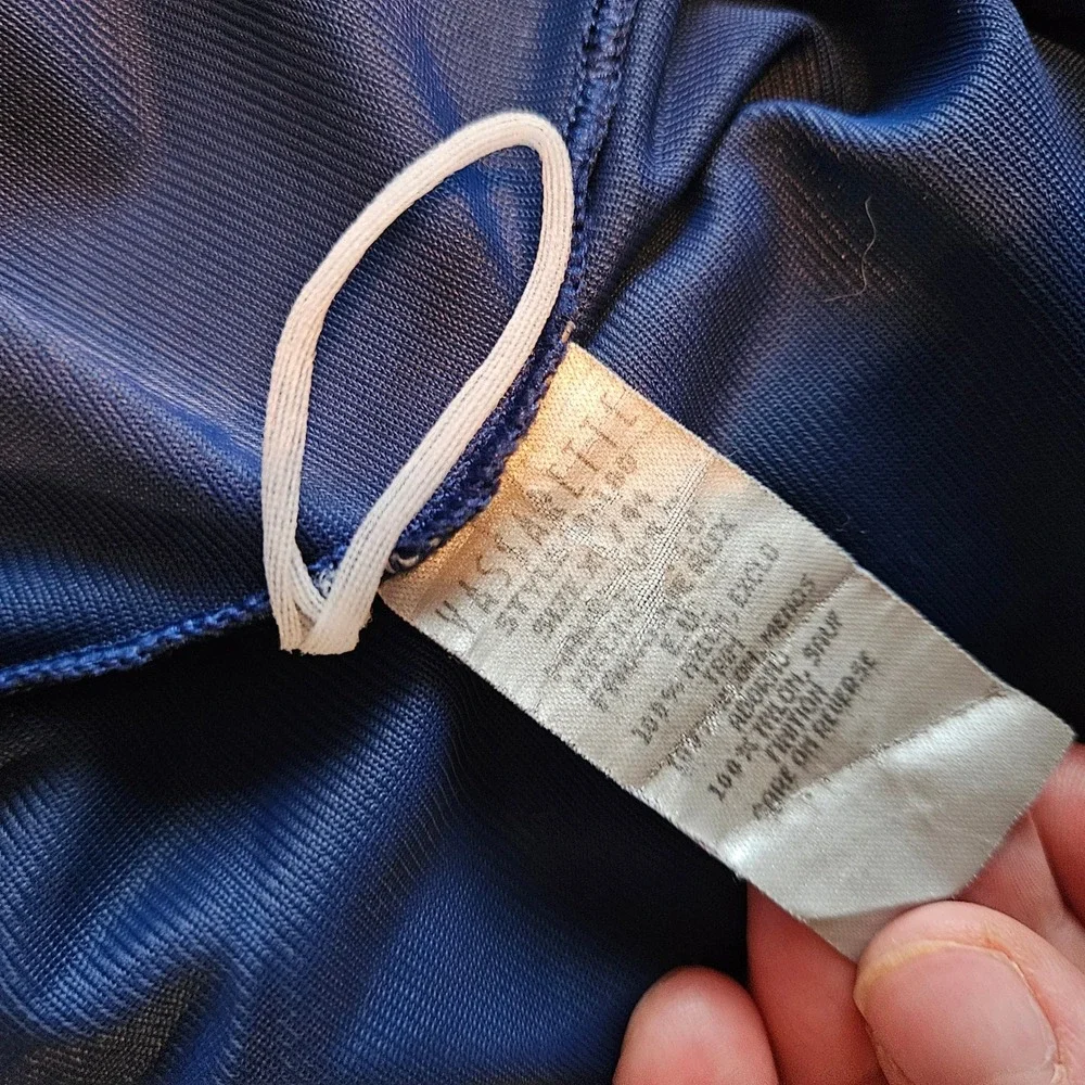 Vintage Vassarette Pajama Set Size XL Blue Short Sleeve Pants USA Embroidered - Picture 9 of 9